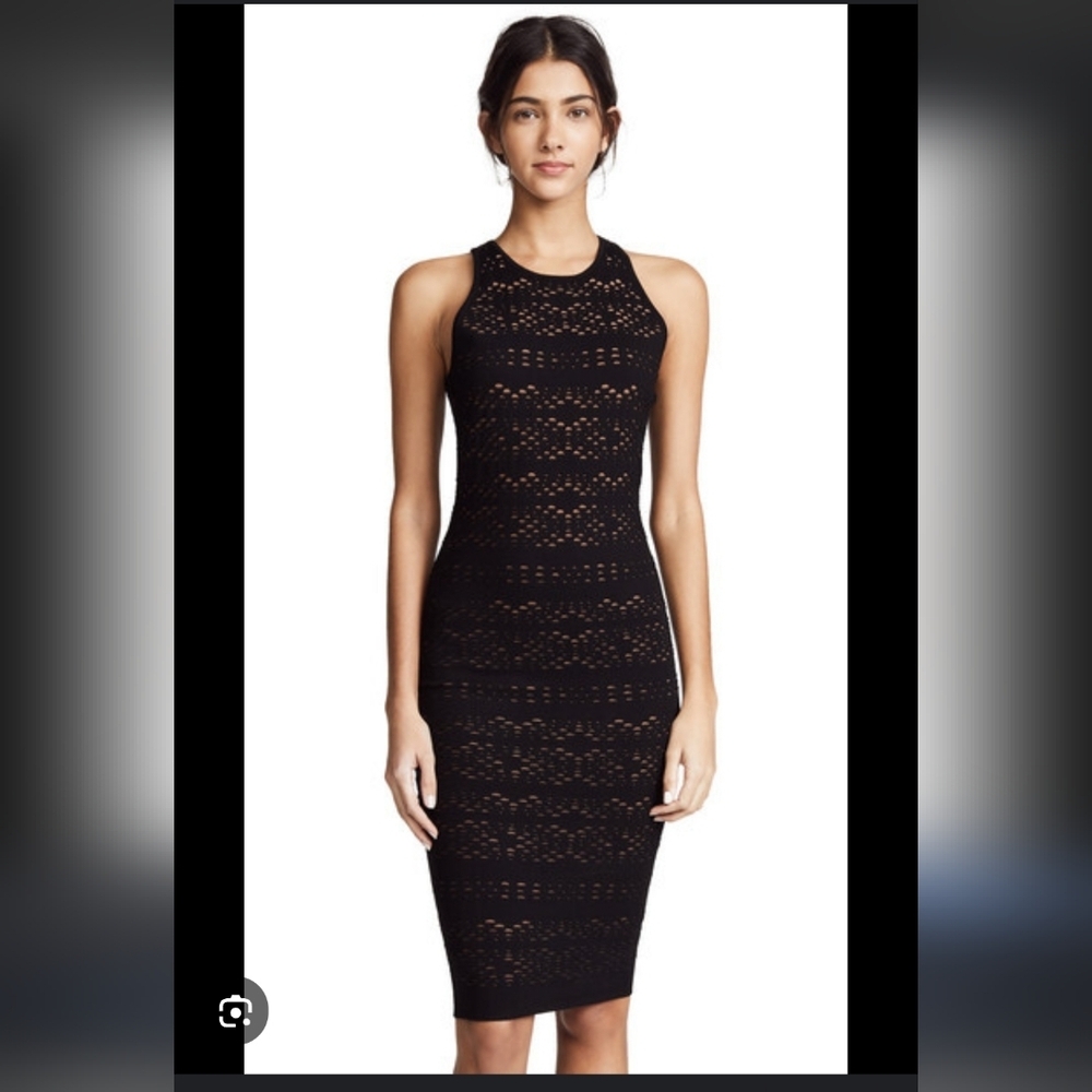 Bailey 44 Desperado Black Peekaboo Knit Bodycon Dress